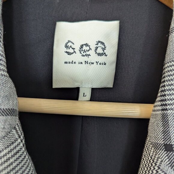 SEA New York Bacall Checked Double Breasted Grey Blazer - Picture 4 of 11